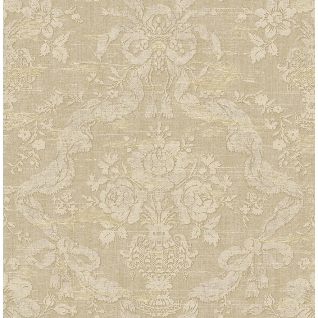 Seabrook Designs Roosa Floral Damask Unpasted Wallpaper