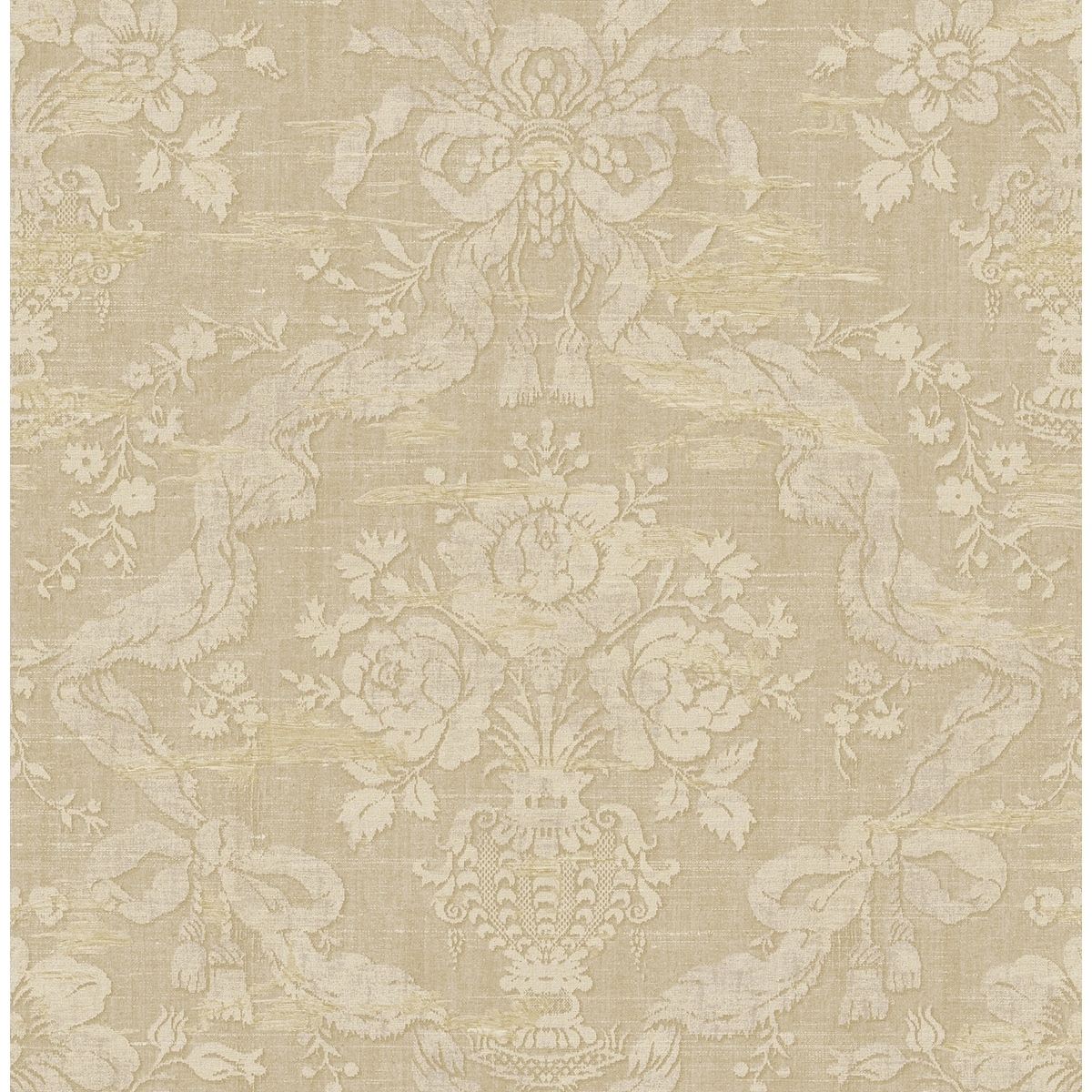 Seabrook Designs Roosa Floral Damask Unpasted Wallpaper