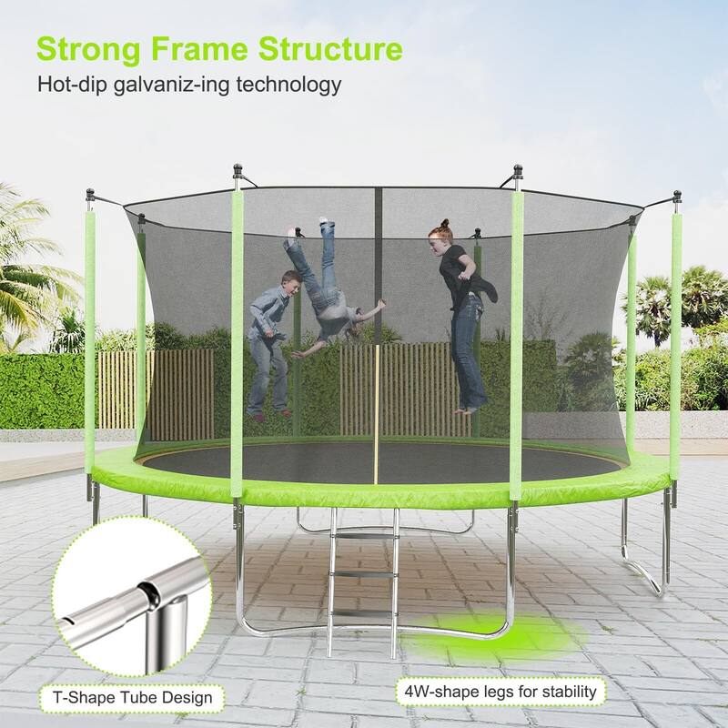10FT 12FT 14FT 16FT Trampolines for Kids & Adults