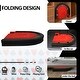 preview thumbnail 3 of 4, 10 Players Foldable Poker Texas Holdem Table, Felt Surface Oval Card Table with Stainless Steel Cup Holders & Padded Rails