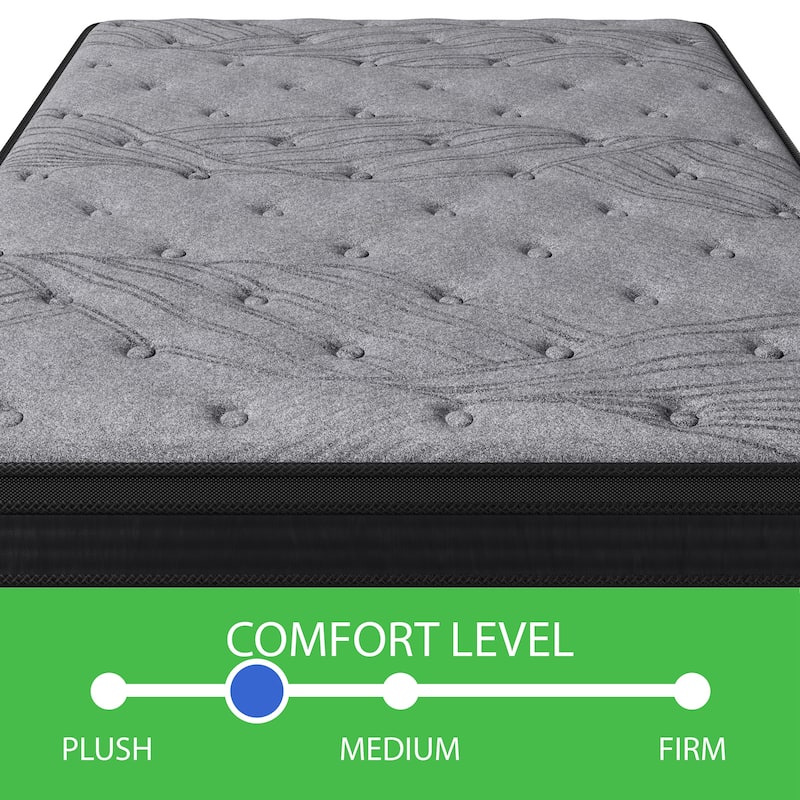 12 in. Pocket Coil Mattress with High-Density Foam