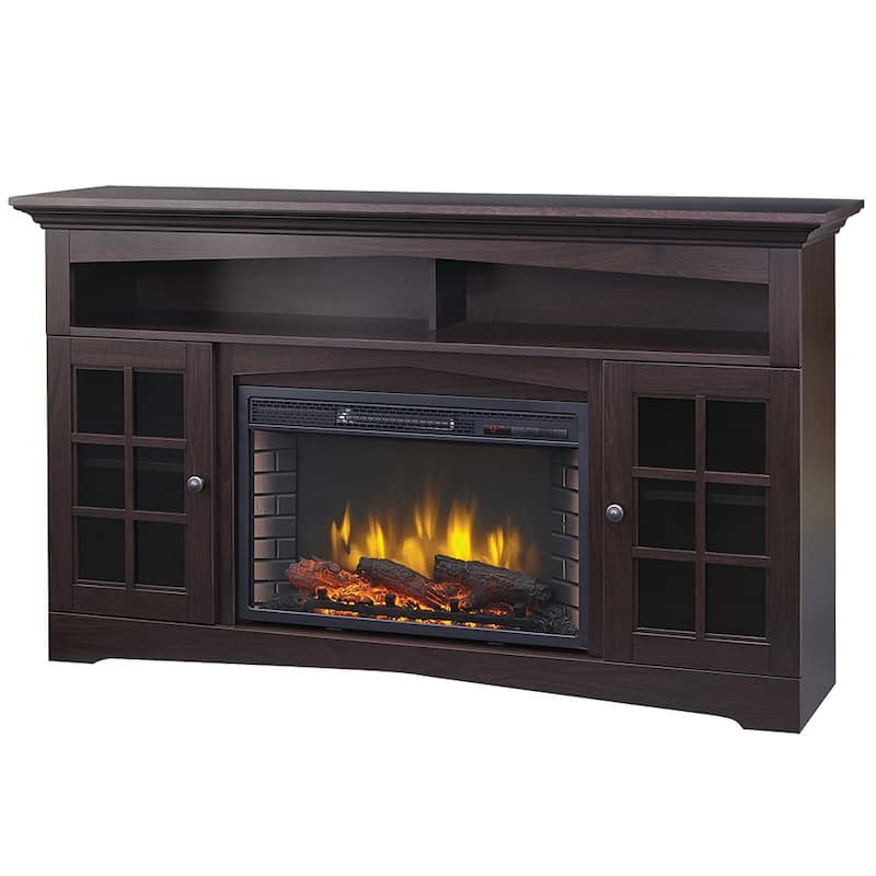 Muskoka Huntley 59-in TV Stand Electric Fireplace Espresso with Remote - 59"