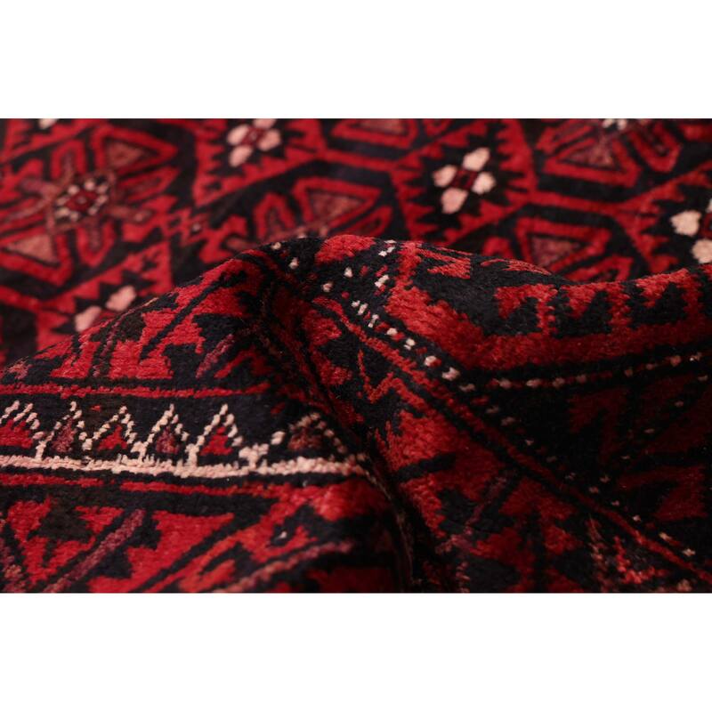 ECARPETGALLERY Hand-knotted Teimani Red Wool Rug - 5'4 x 13'0