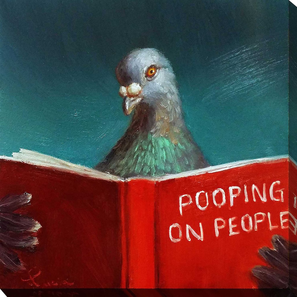 "Pooping on People" by Lucia Heffernan Print on Canvas