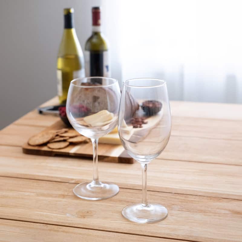 Libbey Vineyard Reserve 8-Piece Wine Glass Party Set for Chardonnay and Merlot/Bordeaux - Set of 8