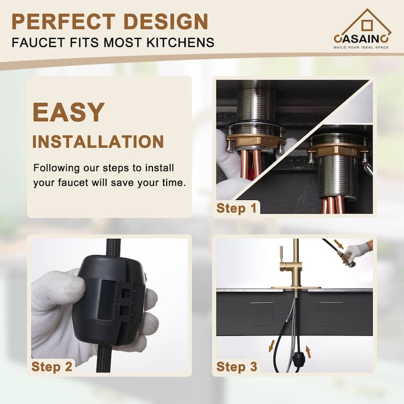Single Handle Pull Out Sprayer Kitchen Faucet