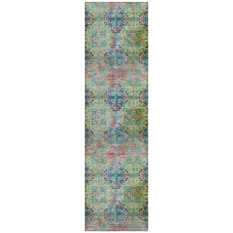 Alnalu Botanic Elegance Weather Resistant Versatile Elegance Runner Outdoor Rug