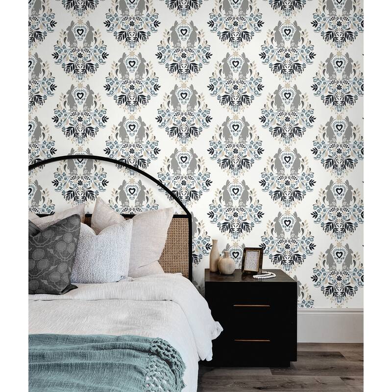 NextWall Spring Damask Peel and Stick Wallpaper - 20.5 in. W x 18 ft. L