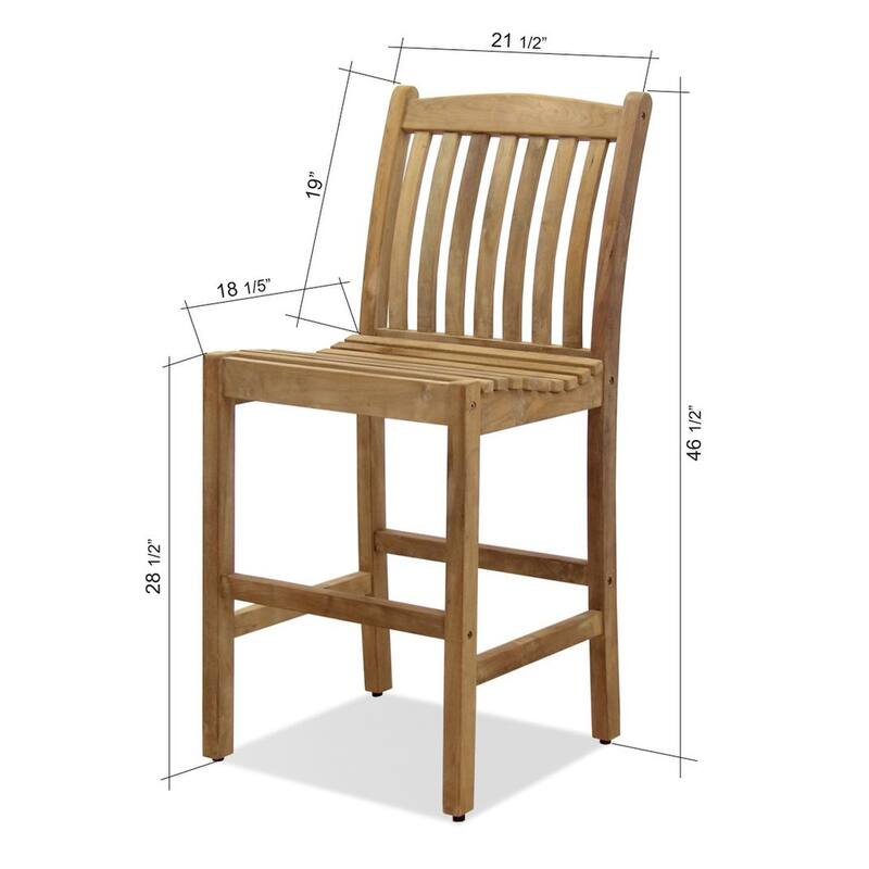 Amazonia Teak Amazonia 'Hartford' Teak Barstool - 1 Piece