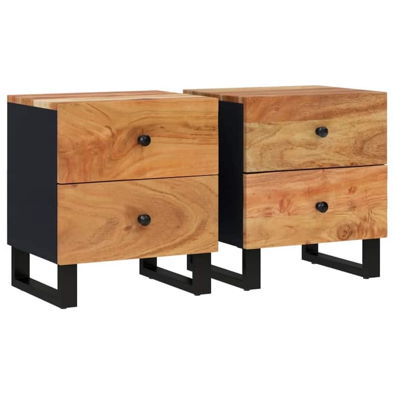 vidaXL Bedside Cabinet 15.7"x13"x18.1" Solid Wood
