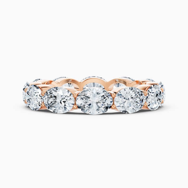 Auriya 14k Gold Oval East-West Lab Grown Diamond Eternity Band 1.80 - 7.50 ct. tw. (F-G, VS) - 4.80 ct. wt. - 6 - Rose