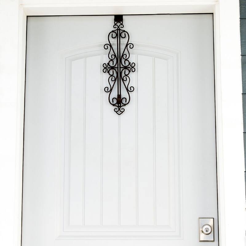 Adjustable Wreath Hanger for Door - Colonial (Brown) - Brown