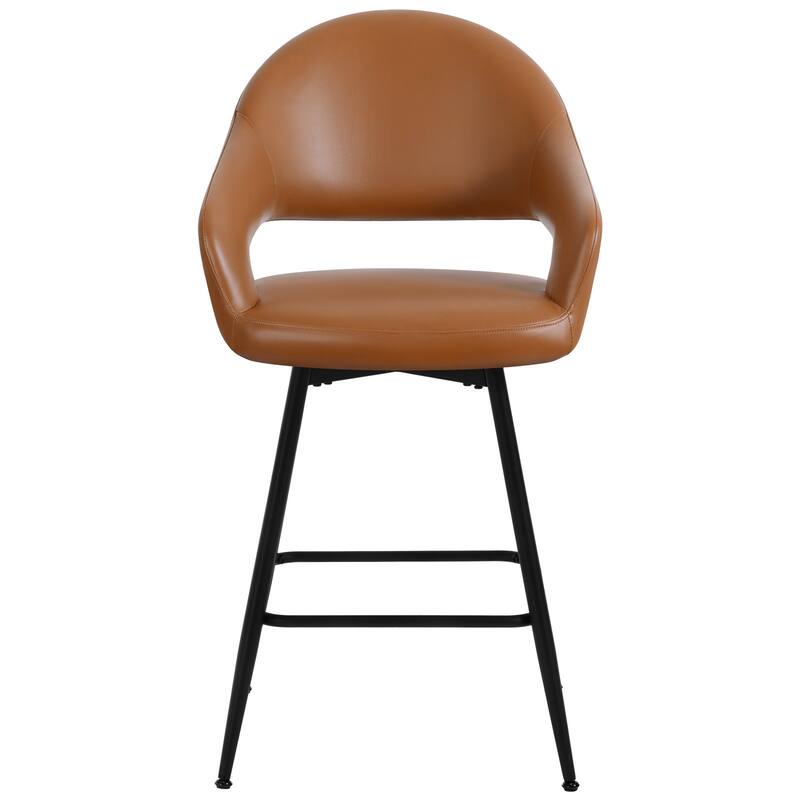 26" Velvet/ Faux Leather Counter Height Swivel Bar Stools Set of 2/4 - 39.2"H x 20.4"W X 22"D