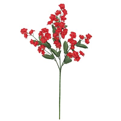 Set of 12 Red Artificial Baby's Breath Gypsophila Flower Stem Spray 18in - 18" L x 5" W x 3" DP