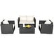preview thumbnail 19 of 23, Gymax 4PCS Rattan Patio Conversation Set Outdoor Furniture Set w/