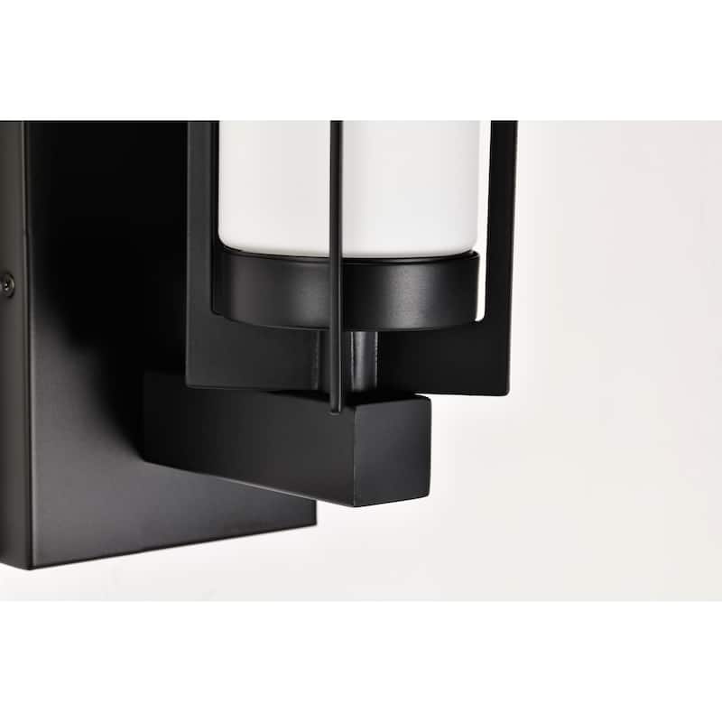 Roselle 1 Light Vanity Matte Black with White Glass - Matte Black