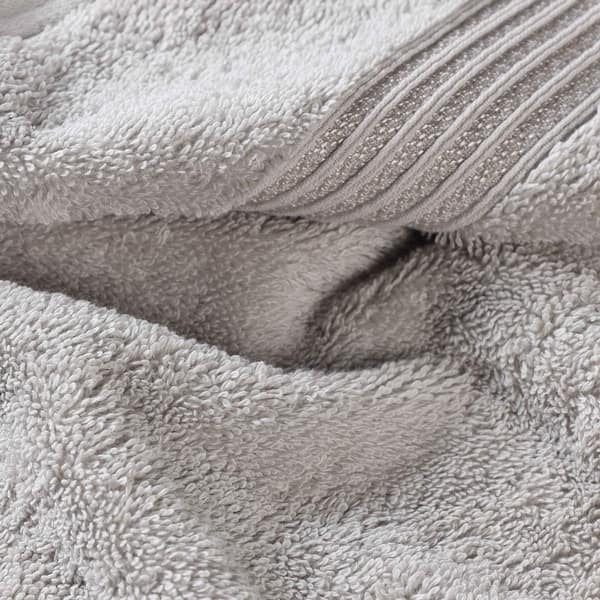 Superior Heritage Egyptian Cotton Absorbent Bath Towel Set of 4 - Silver
