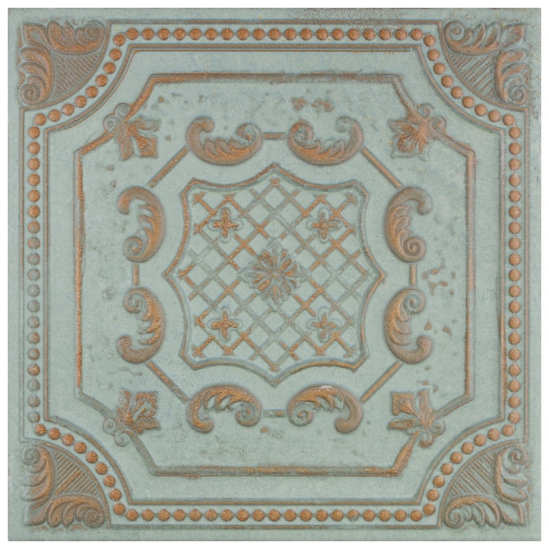 Merola Tile Fitz Green 8" x 8" Ceramic Wall Tile