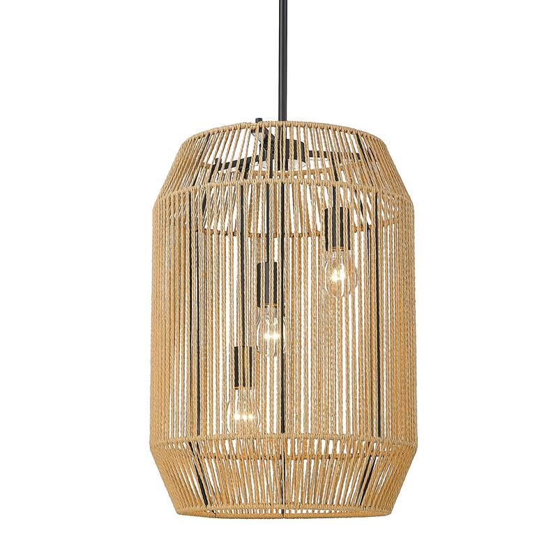 Golden Lighting Marlee 3-light Pendant in Matte Black