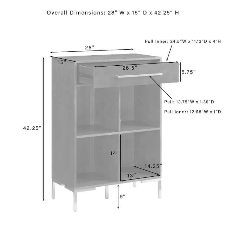Crosley Juno Record Storage Cube Bookcase