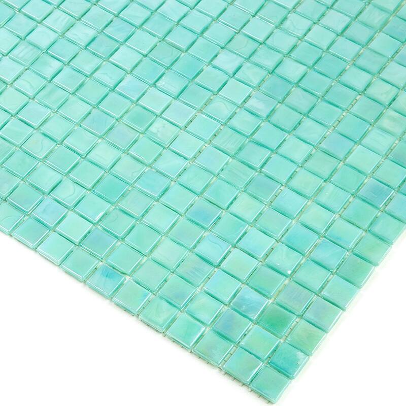Apollo tile 12" x 12" Skosh Glossy Winter Green Glass Tile (18.69 sq ft/case) - 20 Pack