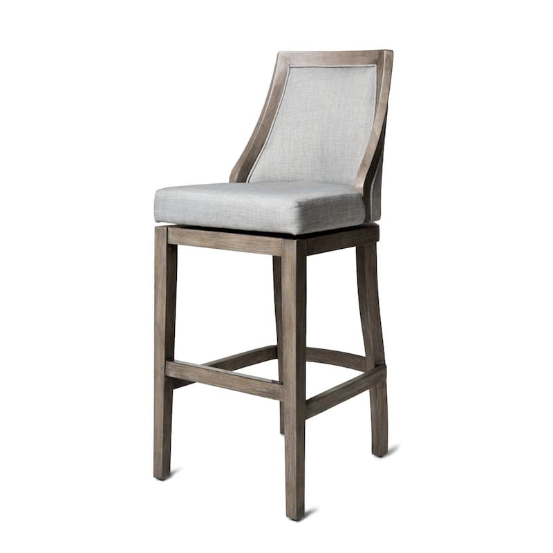 Maven Lane Vienna Swivel Kitchen Stool - Reclaimed Oak - Bar Height