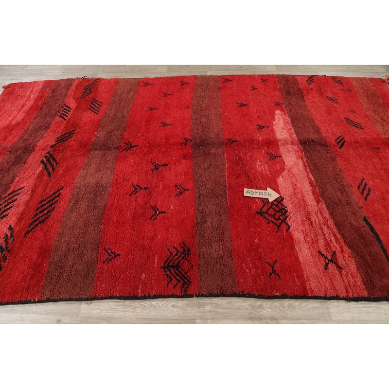 Tribal Moroccan Oriental Home Decor Area Rug Wool Hand-knotted - 6'5" x 10'5"
