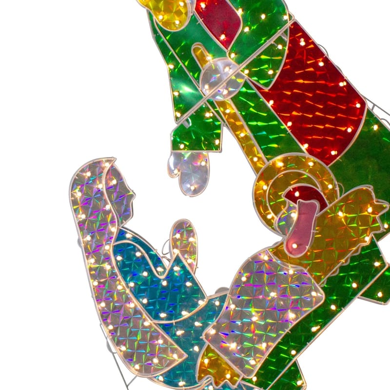 3-Piece Lighted Holographic Christmas Nativity Set Outdoor Decoration - 40"