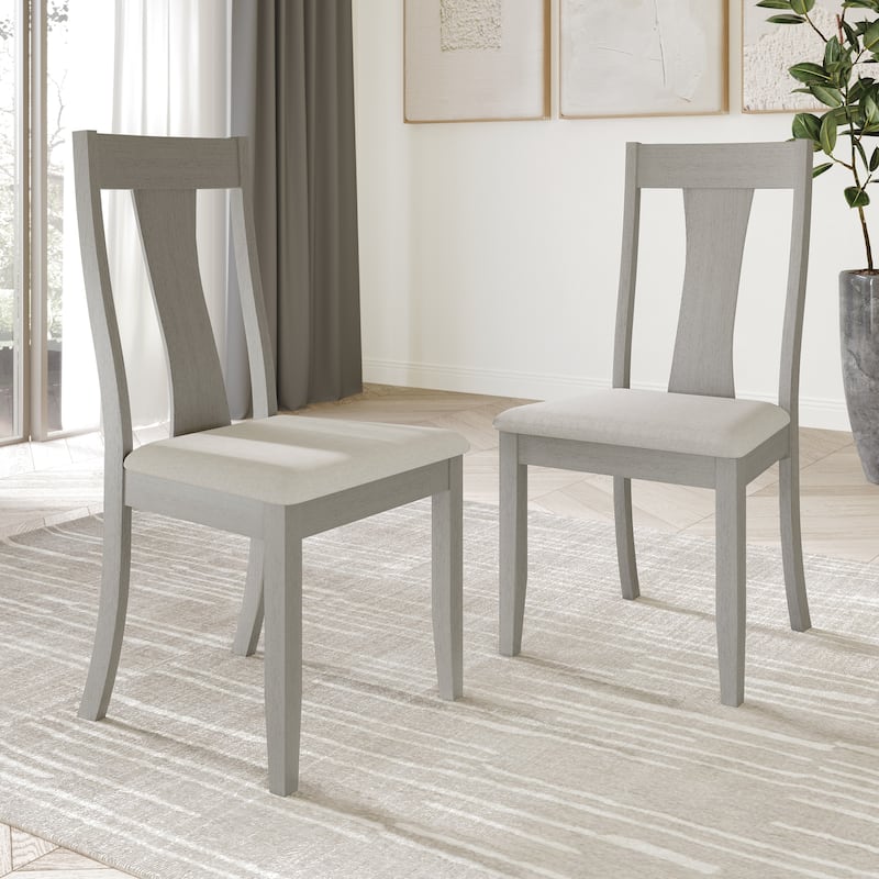 CraftPorch Vintage Style Wooden Dining Chairs (Set of 2) - N/A