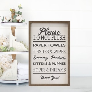 „Please Do Not Flush“ Schild Aus Acryl – Badezimmer-Hinweis, 13x7,9 Cm, Für Zuhause, Café, Büro