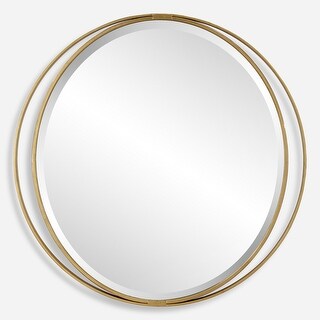 Uttermost Rhodes Gold Round Mirror - 36'' H X 36'' W X 1.25'' D
