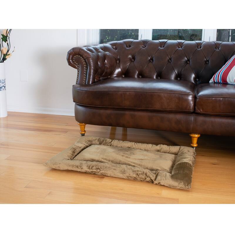Pet Bed Mat, Dog Crate Soft Pad With Poly Fill Cushion