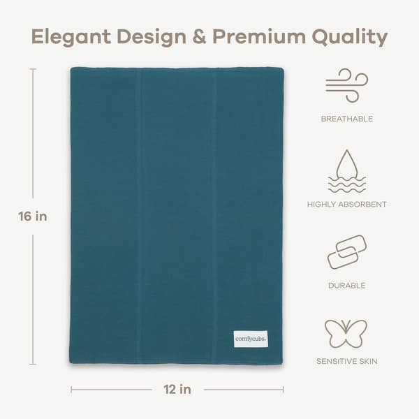 dimension image slide 10 of 12, Burp Cloths 100% Cotton Washcloths for Boys and Girls by Comfy Cubs