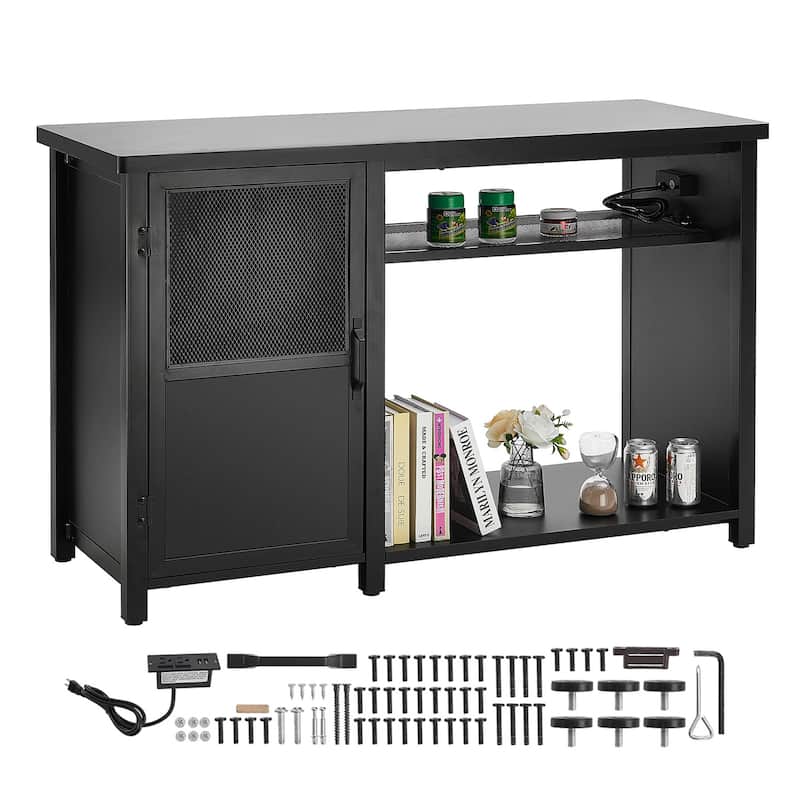 Aquarium Stand Reptile Tank Stand with Storage, Cabinet and Hardware Kit - Wood + stainless steel 75 gallons