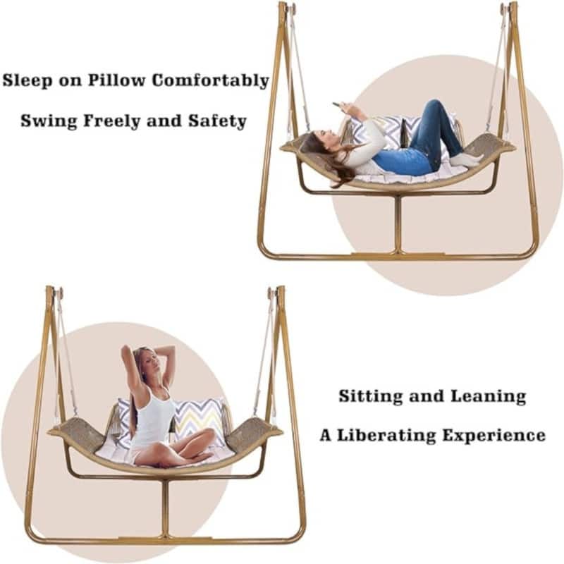 Rattan Hammock Chair with Stand