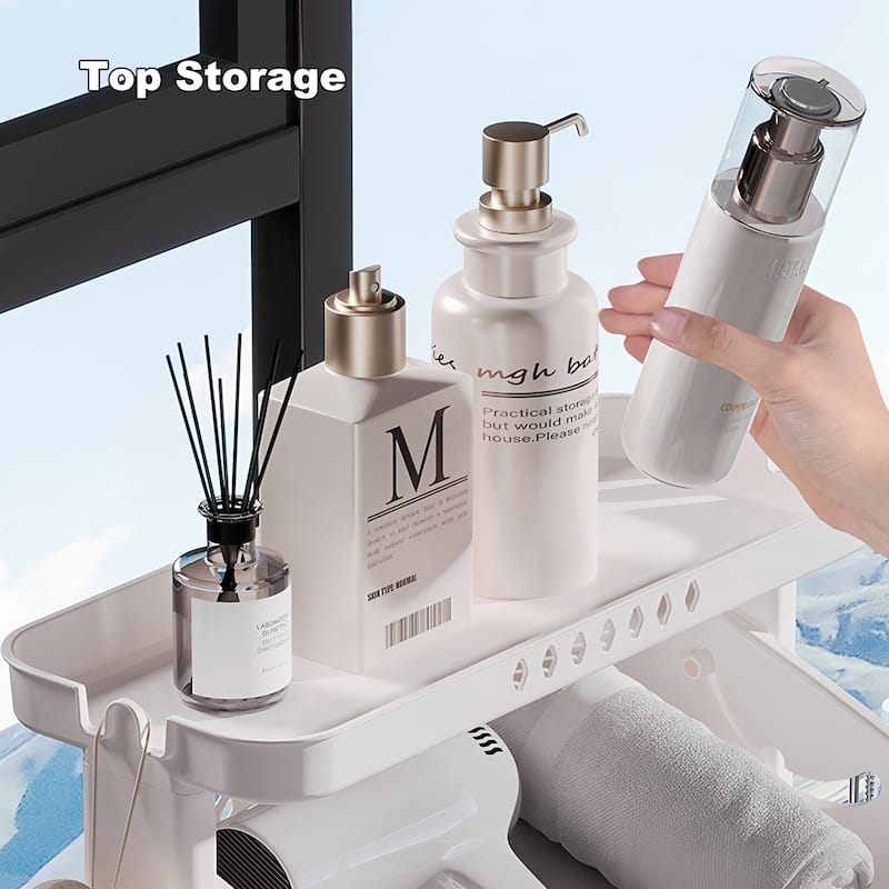 4-Tier Removable Laundry Storage Organizer with Wheels