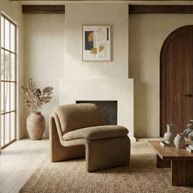 SAFAVIEH Couture Ainslie Accent Chair (Fully Assembled) - 26"W x 34"D x 29"H - Brown