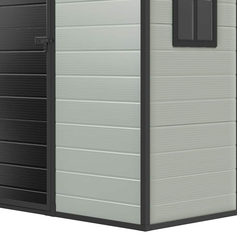 Moasis 5x3FT Outdoor Storage Shed with Floor, Windows, and Lockable Door - 5' X 3'