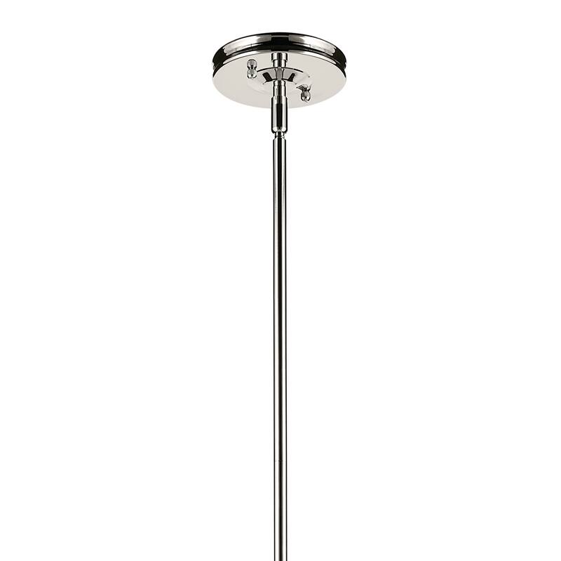 Kichler Lighting Laria 10.25 Inch 1 Light Pendant with Opal Glass in Polished Nickel
