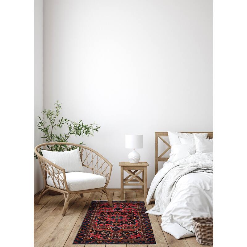 ECARPETGALLERY Hand-knotted Anatolian Vintage Red Wool Rug - 4'2 x 6'9