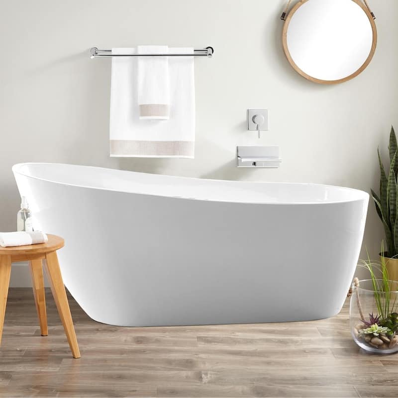 Vanity Art 55" Acrylic Freestanding Soaking Bathtub