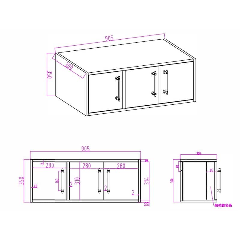 Victoria 42 Inches Top Cabinet Wall-Mounted (Right)