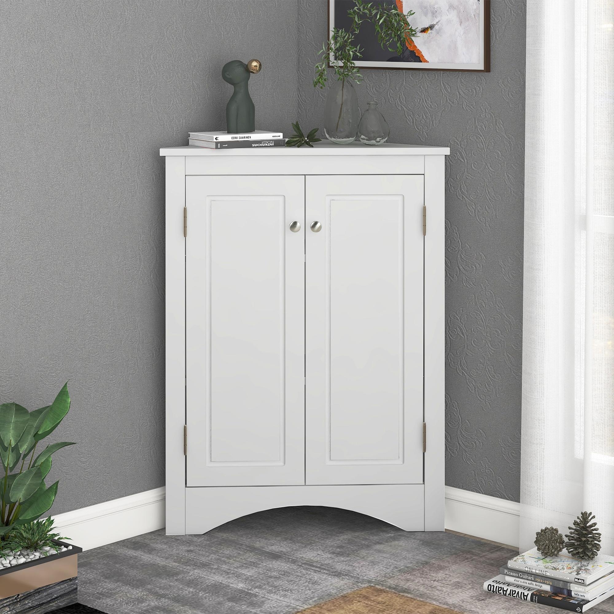 Bathroom corner sales floor cabinet