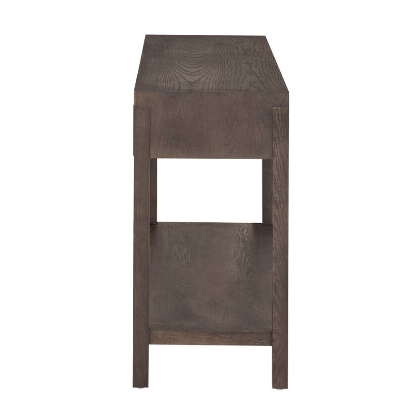 51" Stripe Console Table with 2 Drawers