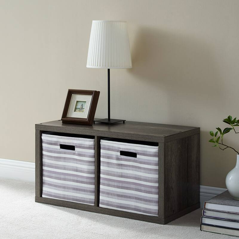 Two Cube Storage Cabinet - 30" - Gray
