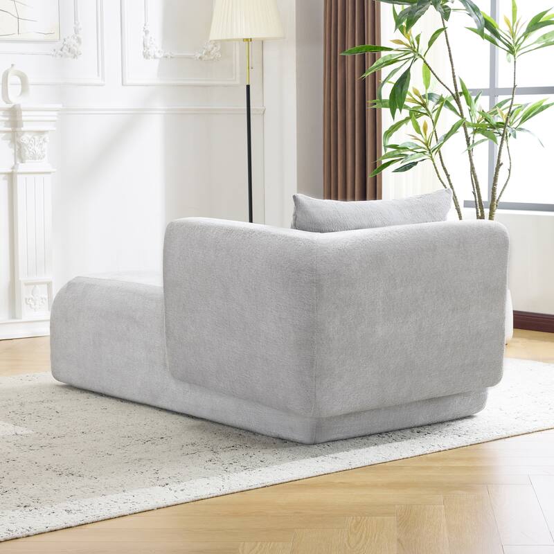 Bezseller Modern Chaise Lounge - Upholstered Sofa with Pillows for Bedroom & Living Room