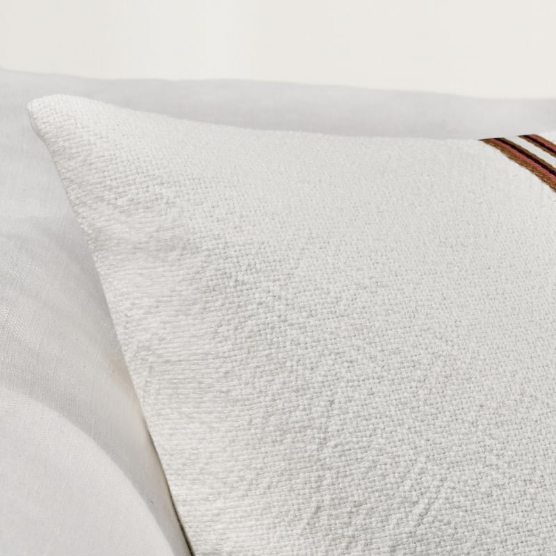 Villa by Classic Home Ralph Sangria Cotton Linen Throw Pillow