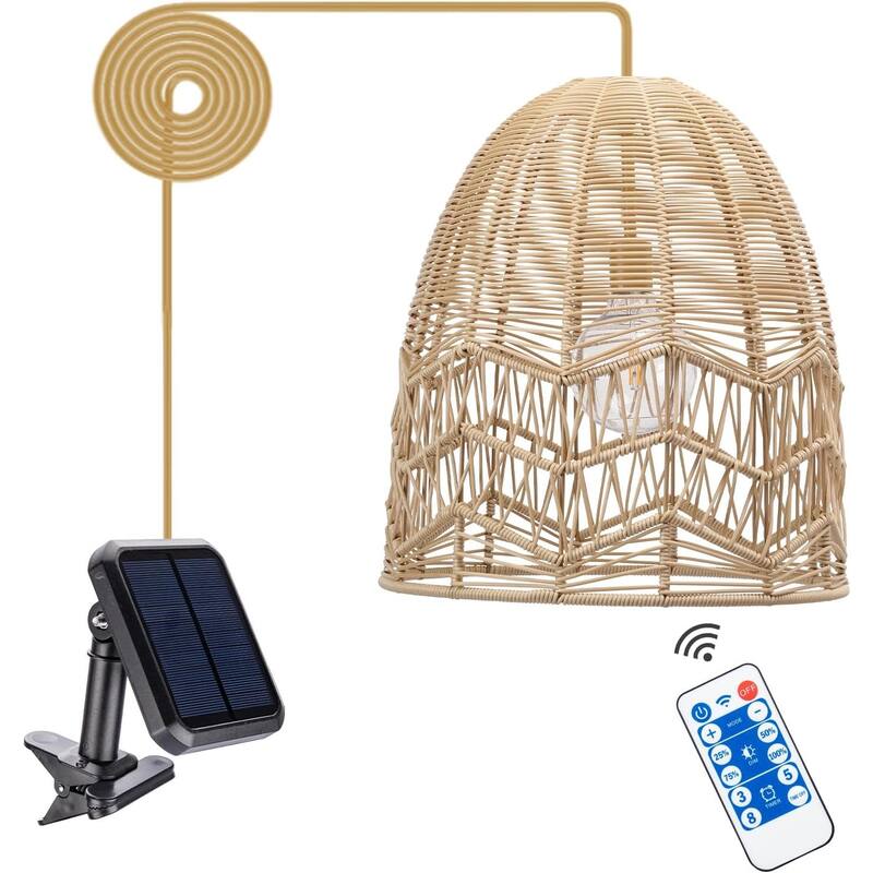 Dimmable hanging light matte pendant light plastic rattan lantern light