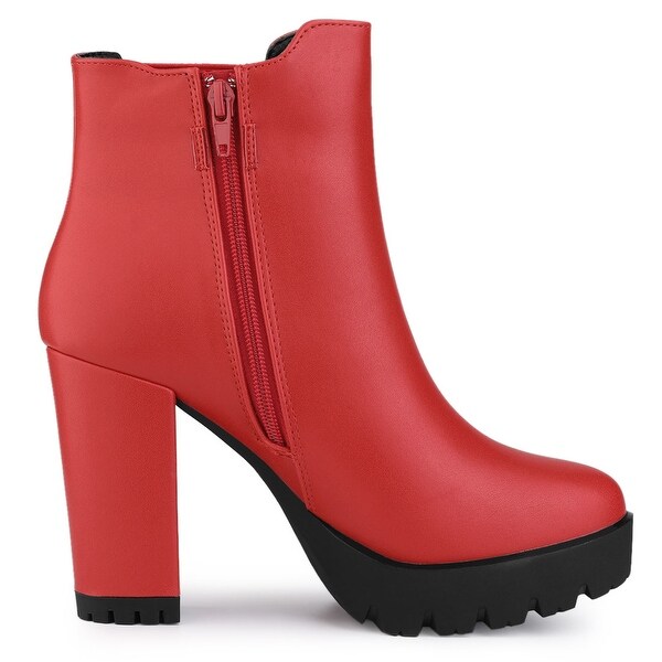 Details about   New Women's Round Toe Ankle Boots Riding Zip Up High Heel Platform Shoes 36/47 L