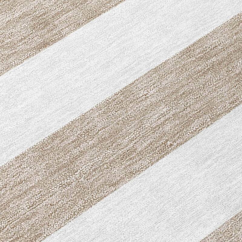 Almine Stripe Weather Resistant Versatile Elegance Outdoor Rug